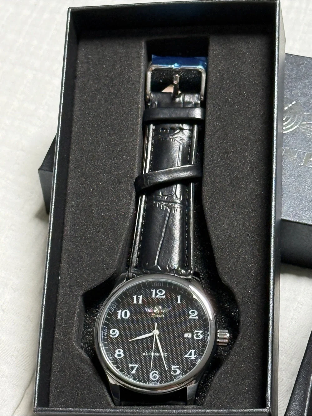 Men's Leather Strap Watch - Black & Brown Options
